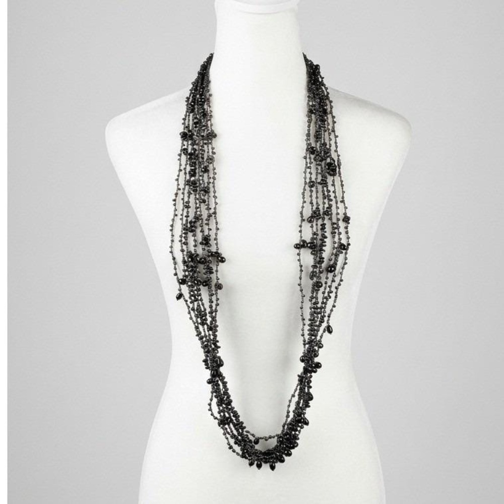 Hand-Beaded Crochet Necklace